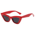 thumbnail image 2 of Only Moment Aviator Sunglasses for Women Plastic Vintage 90S Y2K Trendy Designer Sun Glasses Red One Size, 2 of 6