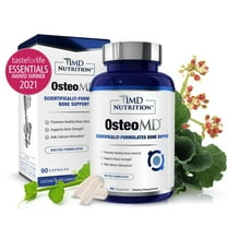 1MD Nutrition OsteoMD for Comprehensive Bone Support | with Calcium Hydroxyapatite, Vitamin D3 & K2 | 90 Capsules