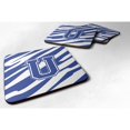 thumbnail image 1 of "Treasures CJ1034-UFC Monogram-Tiger Stripe posavasos de espuma azul y blanca (juego de 4), letra inicial U, 3.5"" H x 3.5"" W, multicolor" Caroline's Treasures CJ1034-UFC, 1 of 1