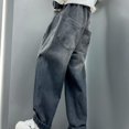 thumbnail image 6 of TBWNWG Baggy Jeans,Boys' Jeans Children's Baggy Jeans Cargo Trousers Relaxed Denim Trousers with Elastic Waistband,Size 9-10 Years, 6 of 8