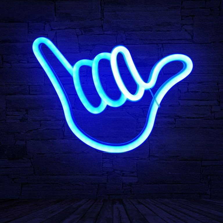 Middle Finger Neon Sign, Middle Finger Pattern Neon Light Sign, Led Flex  Neon Sign for Home Room Wall Decoration 