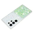 thumbnail image 3 of Luminous Case for Samsung Galaxy S23 Ultra, Glow in the Dark Fluorescent Glitter Case for Women Girls, Bling Sparkle Lightweight Slim Shockproof Protective Phone Cover for Galaxy S23 Ultra, Green, 3 of 6