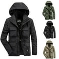 thumbnail image 4 of Quinlirra Winter Jackets for Men 4XL Men's Solid Color Baseball Suit Functional Multi Pocket Coat Three Coat Work Jacket, 4 of 4