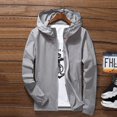 thumbnail image 1 of Men Wind Breaker Coat Zipper Hoodie Jacket Quick Drying Sport Outwear New, 1 of 11