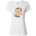 thumbnail image 3 of Inktastic Valentines Day Pugs & Kisses with Hearts Women's T-Shirt, 3 of 5