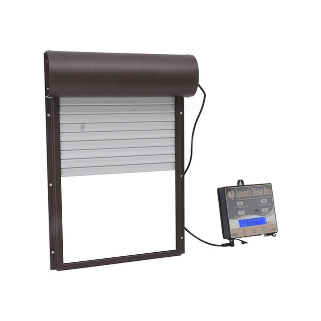 Automatic Chicken House Door Opener, Solar Powered Automatic Chicken Coop Door Auto Chicken Door Opener with Light Sensor Timer Remote Control for Breeding Farm