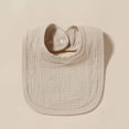 thumbnail image 3 of Baby Muslin Bib U-Shaped Cotton Drooling Bibs Feeding Teething Comfort Adjustable with Snap Absorbent Burp Cloths, Khaki, 3 of 4
