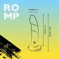 thumbnail image 6 of ROMP Piccolo 5" Silicone Dildo with Suction Base | Bullet Vibrator Compatible | Blue, 6 of 7