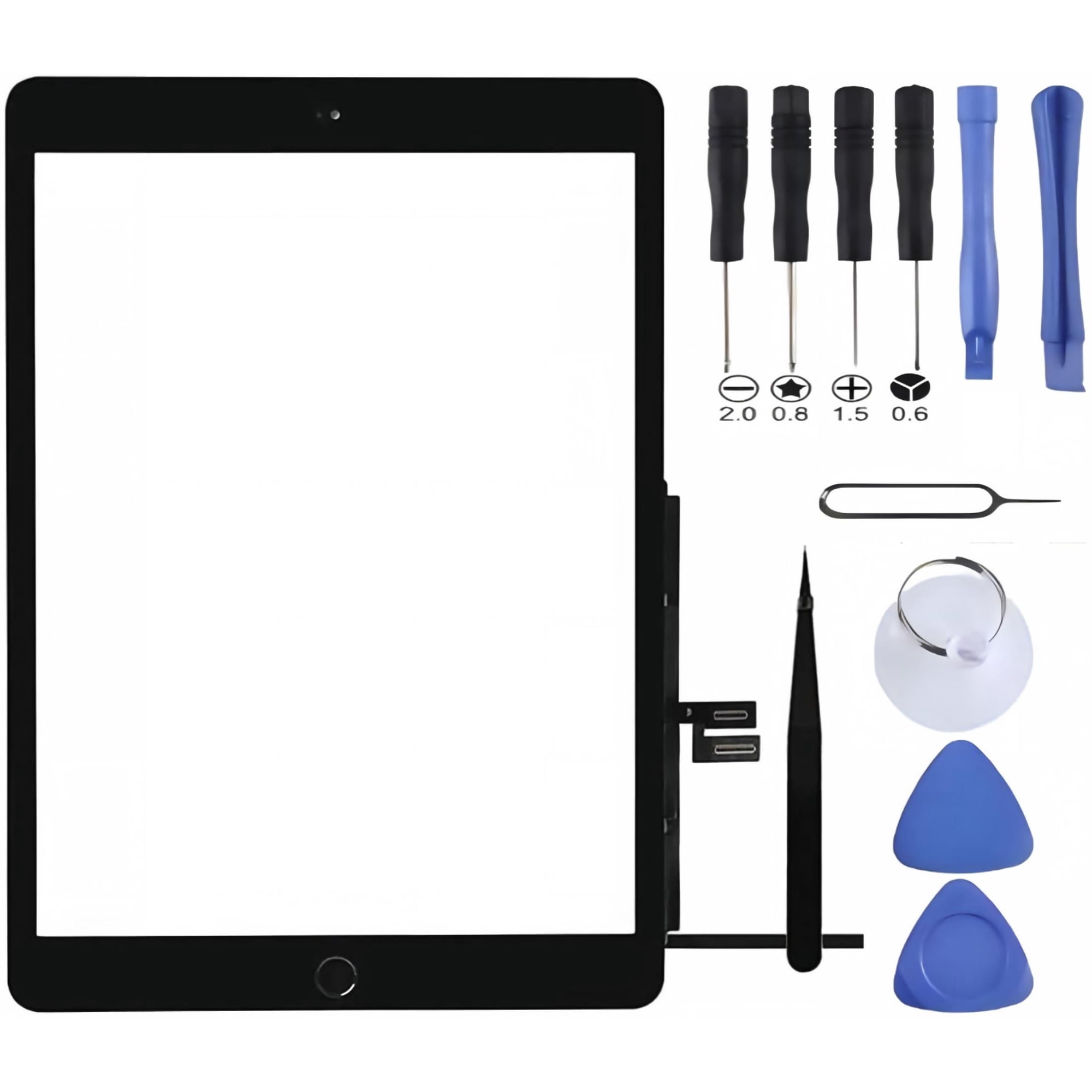 Replacement Touch Screen Digitizer for iPad 7th / 8th Gen 10.2 Inch A2197 A2198 A2200 A2270 A2428 A2429 A2430, Front Glass Touch Panel with Home Button, NO LCD Display, Repair Tool Kit