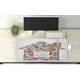 thumbnail image 2 of Saying Computer Mouse Pad, House Silhouette with Colorful Hearts and Saying About Love Makes It Home, Rectangle Non-Slip Rubber Mousepad X-Large, 35" x 15" Gaming Size, Multicolor, by Ambesonne, 2 of 2
