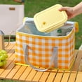 thumbnail image 6 of Insulated Picnic Basket Cooler with Aluminum Foil Lining, Foldable Camping Lunch Bag for Food and Drinks, Portable Thermal Carrier for Outdoor Picnics Beach BBQ and Family Outings, 6 of 6