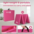 thumbnail image 4 of Gymnastics Mat 8'x4'x2" Foldable Tumbling Mats with Carrying Handles Four Fold Thick Exercise Mat for Home Aerobics Stretching Yoga, Rose Pink, 4 of 8