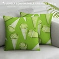 thumbnail image 3 of COMIO  Summer Pillow Covers Watermelon Ice Cream Lemon Pineapple Pillow Cover, Hello Summer Vibe Decorative Outdoor Pillowcase Striped Farmhouse Cushion Case for Sofa Couch, 3 of 5