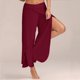 thumbnail image 2 of WILLBEST Pantalones Casuales Elegantes Para Mujer: Pantalones de Yoga Holgados Con Cintura Elástica y Tiras de Cintura Alta Para Un Uso Cómodo Durante Todo El Día y Opciones de Moda Versátiles., 2 of 8