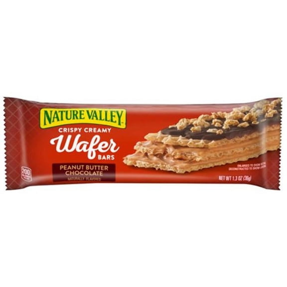 (Price/case)Nature Valley Peanut Butter Wafer Bars 1.3 Ounces Per Bar - 12 Per Box - 4 Per Case