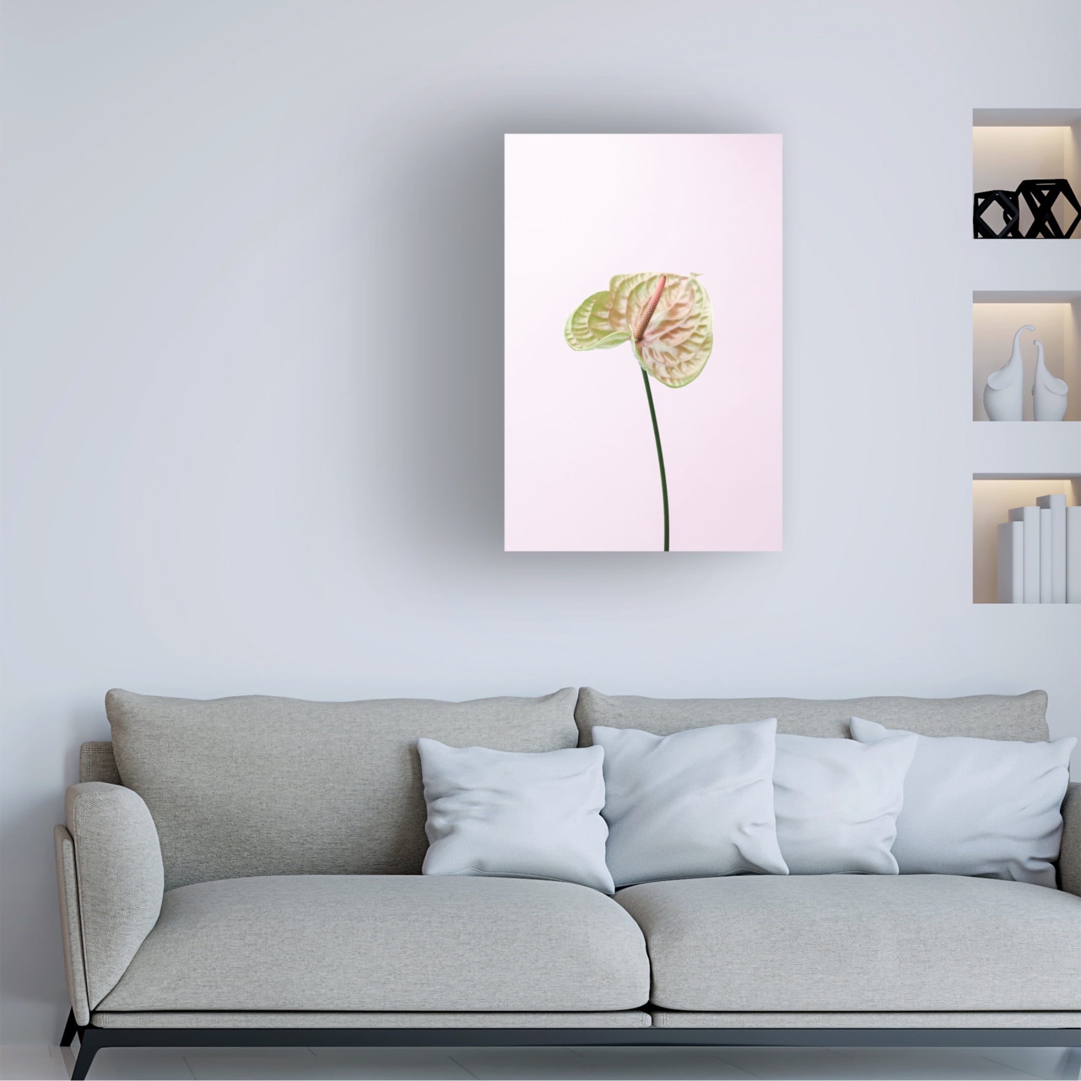 Trademark Fine Art Pictufy Studio Flammingo Flower Canvas Wall Art