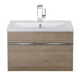 thumbnail image 3 of Cutler Kitchen and Bath Trough 24" Wood/Cultured Marble Bathroom Vanity in Oak, 3 of 6