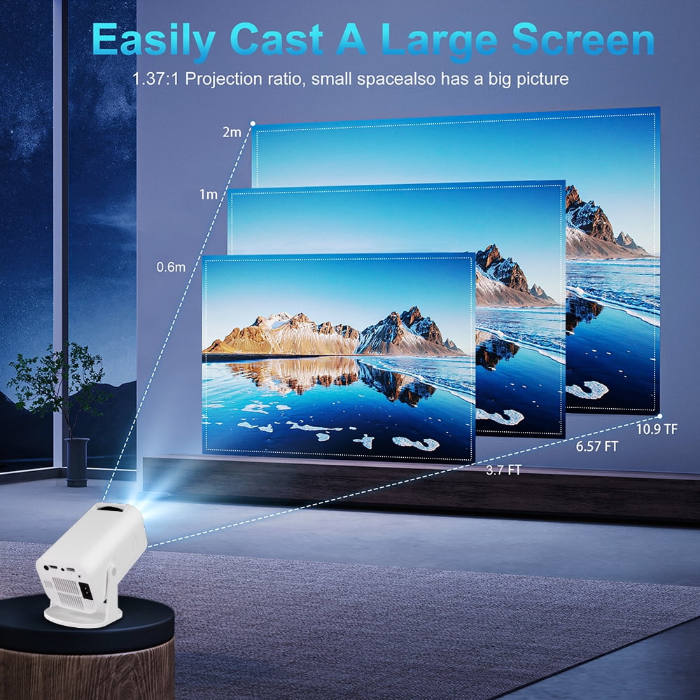 Salange P30 LCD Display Mini Multimedia Projector Native 1080P Support 4K 8K Home Theater