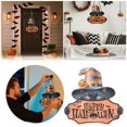 thumbnail image 2 of XINGXIANG Halloween Wooden Hanging Sign - 3 Style Pumpkin Bat Black Cat Door Decor 11.42x11.42 Inch Rustic Wall Plaque for Indoor Outdoor,Halloween Hanging Door Wooden Wall Decor Sign, 2 of 6