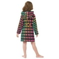 thumbnail image 7 of FORMRS Kids Bathrobe Unisex Hooded Robe Toddler Pajamas Sleepwear, Size 4-6T, Pink Block Pattern, 7 of 7