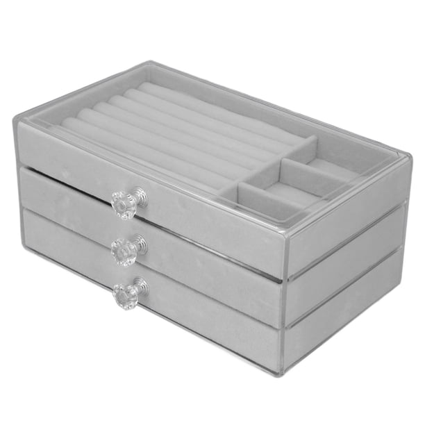 Soporte De Acrílico Para Almacenamiento De Joyas, Organizador De Joyas De Acrílico De 3 Cajones Para Uso Doméstico Para Collares