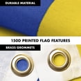 thumbnail image 4 of G128 Combo Pack: 5 Ft Tangle Free Aluminum Spinning Flagpole (White) & Ukraine Ukrainian Coat of Arms Flag 2x3 Ft, LiteWeave Pro Series Printed 150D Polyester | Pole with Flag Included, 4 of 9