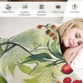 thumbnail image 3 of Fenyluxe Leaves Berries Pattern Print Throw Blanket for Bed Couch Car Kids Adults All Seasons Soft Lightweight Velvet-like Anti-Pilling Wrinkle Resistant Picnic Yoga Gift, 3 Sizes 40x50in, 3 of 6