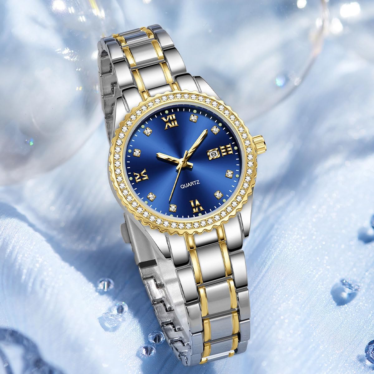 Womens Watch Luxury Diamond Analog Quartz Wrist Watches 