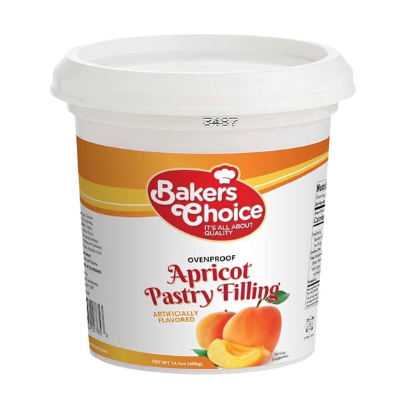 Baker's Choice Apricot Pastry Filling 14.1 oz, Pack of 1