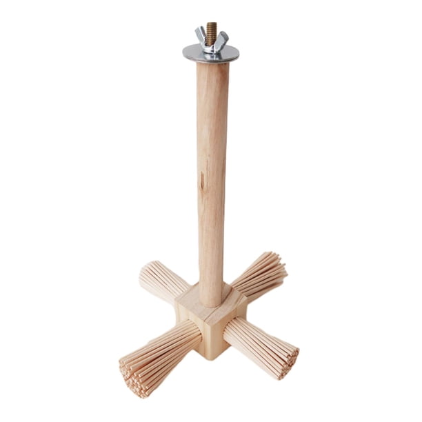 Percha para loros, soporte para entrenamiento de aves, soporte para guacamayos, periquitos y pájaros pequeños. De madera
