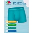 thumbnail image 5 of Fruit of the Loom Boy's Cotton Stretch Boxer Briefs Underwear, 5-Pack, Sizes S-XL, 5 of 10