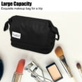 thumbnail image 5 of Unique Bargains Floral Makeup Bag Zipper Flower Cosmetic Pouch Black, 5 of 7