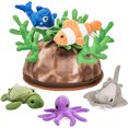 thumbnail image 2 of Prextex 5 Piece Set of Plush Soft Stuffed Sea Animals Playset with Plush Coral Reef House PREXTEX PREXTEX, 2 of 2