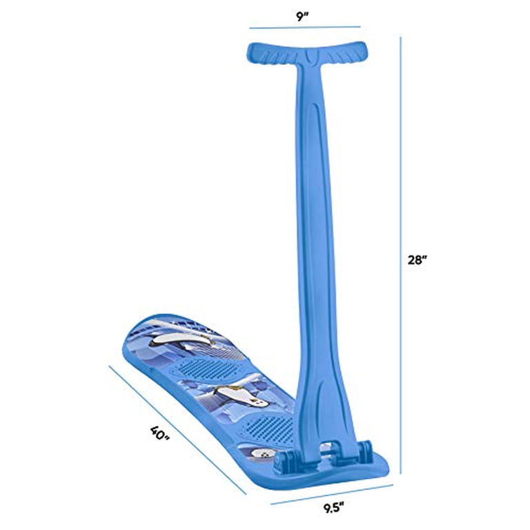 Superio Kids Snow Scooter Sled, Sliding Ski Snowboard with Grip