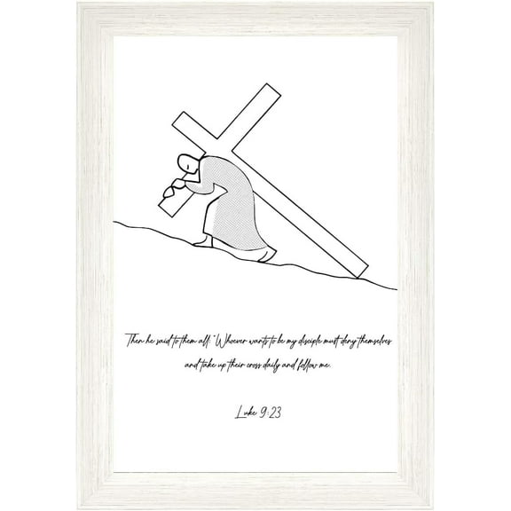 Luke 9:23 Bible Verse Wall Art – Christian Scripture Poster – Spiritual Home Decor and Religious Gift for Christians