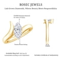 thumbnail image 6 of Rosec Jewels Lab Created Diamond Marquise Engagement Ring 1 Ct (Ef-Vs Quality, 5X10 mm) - Solitaire Bypass Ring, 10K Yellow Gold, US 12.00, 6 of 7
