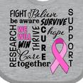 thumbnail image 4 of Inktastic Breast Cancer- Together We Will Win Boys or Girls Baby Bib, 4 of 4