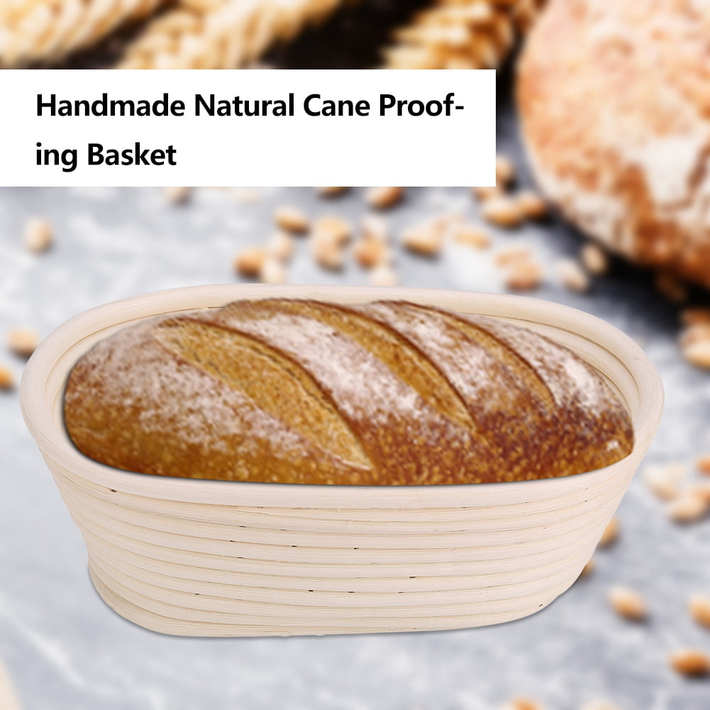 BESTONZON Round Banneton Proofing Basket Unbleached Natural Cane Bread Baking Tool Rising Bread Making Dough Loaf Basket 