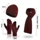 thumbnail image 2 of Cálido gorro de punto de invierno para mujer, guantes para pantalla táctil, conjunto de bufanda larga, gorro de calavera forrado de lana, bufanda de cuello para mujer y hombre, 2 of 5