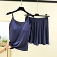 thumbnail image 2 of GDREDA Pyjama d'Été pour Femmes Ensemble de pyjamas 2 Pcs pyjamas Décontractés pyjamas Ensemble Doux pour Femmes Ensembles de pyjamas pyjamas Bleu,G, 2 of 6