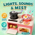 thumbnail image 5 of JoyStone 66PCS Kids Pretend Play Kitchen Set with Lights, Sounds & Mist, Rice Cooker, BBQ Grill, Cookware & Cutting Food, Pink, 5 of 11