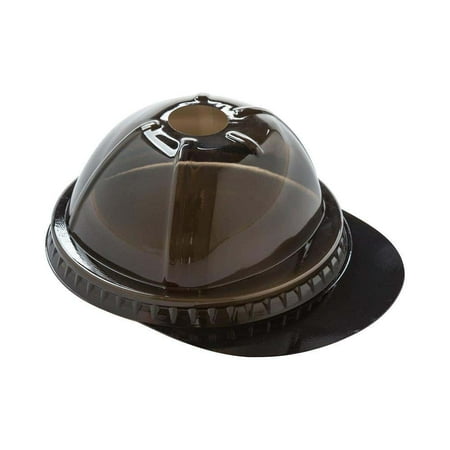 

Visage Black Plastic Baseball Cap Dome Lid - Fits 9 12 and 16 oz - 100 count box