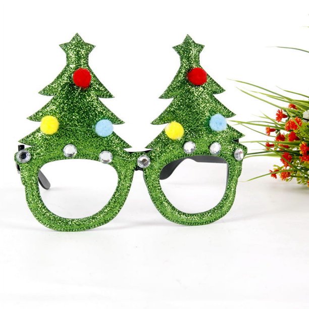 Gafas de Feliz Navidad Santa Claus muñeco de nieve astas árbol de Navidad decoración de Navidad foto Prop niños regalo de Año Nuevo
