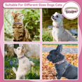 thumbnail image 3 of YSTINNG Reflective Dog Collar with Cute Paw Rivet Studded Funny Soft PU Leather Adjustable Puppy Dog Collars for Small Medium Large Dogs Cats (Pink,Medium) YD72-353, 3 of 7