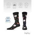 thumbnail image 6 of MeMoi Men's Let's Order Takeout Bamboo Blend Novelty Crew Sock - Mens - Male, 10-13, Black, 6 of 8