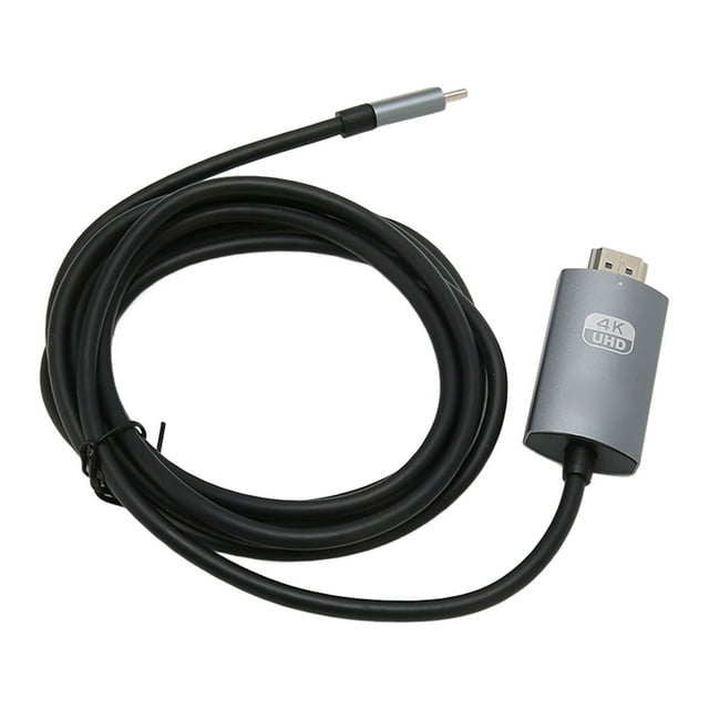 Câble Interface Multimédia Type C vers HD, Câble USB C vers HD Pratique Noir Gris pour Projecteurs