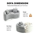 thumbnail image 2 of S-Curved Chenille Sectional Sofa with Dual-Depth Seating, 66.9" Modern Loveseat Couch with Pillows, Modular Sofa Couch, Comfy Luxury Floor Sofa for Apartment, Living Room, Office, Light Gray, 2 of 9