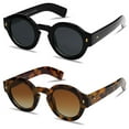 thumbnail image 2 of Pett Retro round polarized sunglasses for men and women in red, 2 of 4