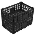 thumbnail image 1 of QinaQin Caja plegable de almacenamiento de 52 L, tipo milk crate de plástico reforzado, diseño colapsable y multiusos para garaje, cocina, oficina y organización diaria, 1 of 8