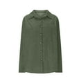 thumbnail image 6 of Htigea Corduroy Cardigan for Women Long Sleeve Button Down Collared Tshirts Cardigans with Pockets Comfy Blouses Army Green,XXXL, 6 of 6